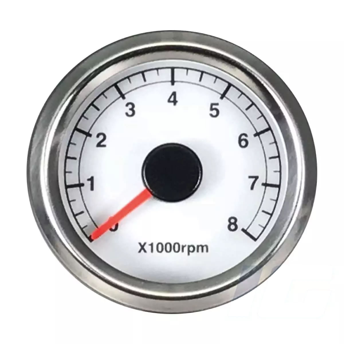 White Face Universal Aftermarket Gauge - Tachometer For Motorcycle